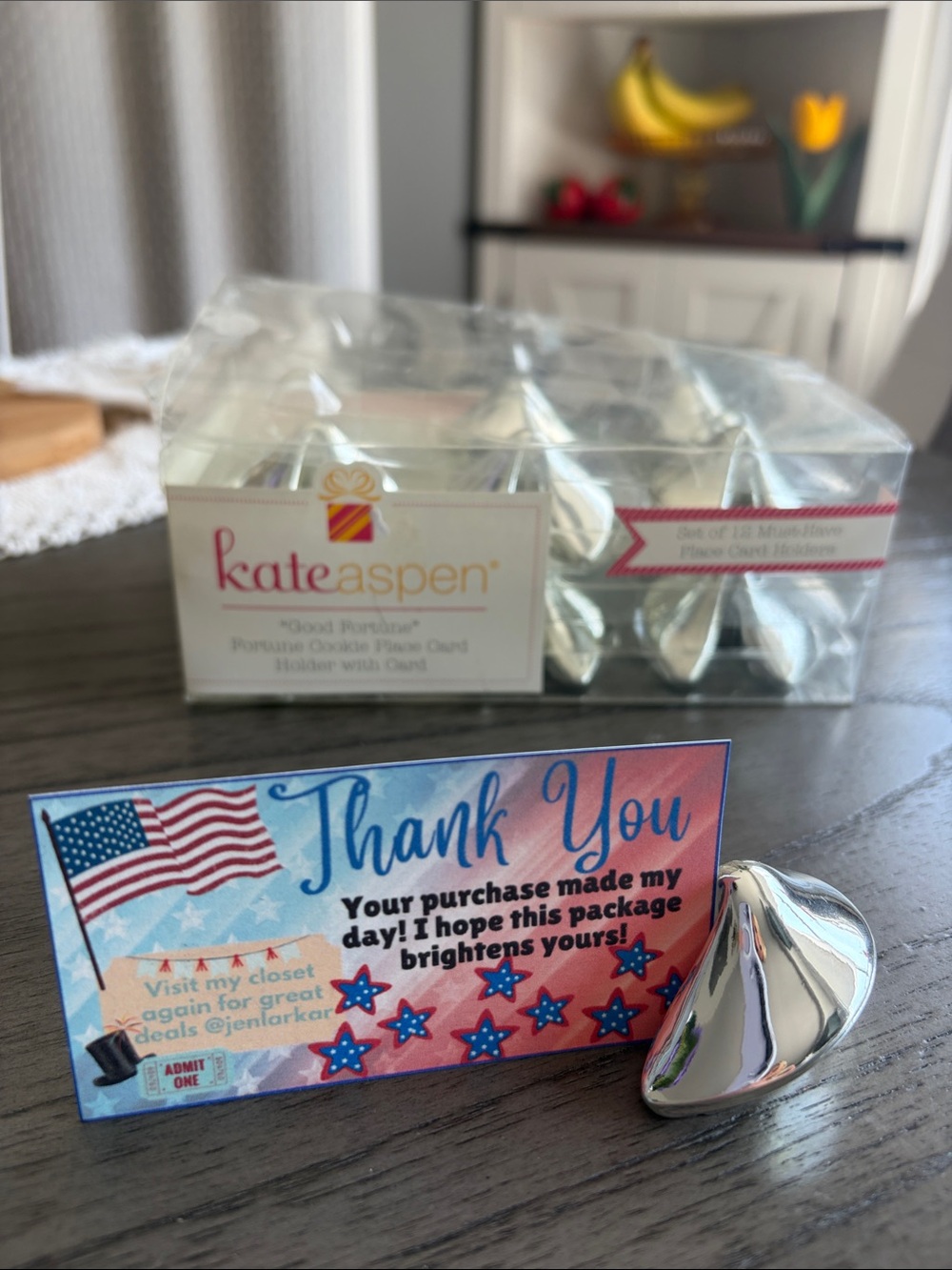 Kate Aspen Silver Place Card Holders